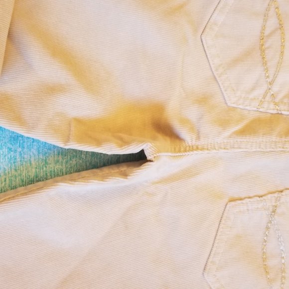 Abercrombie Cream Corduroy Jeans Stretch 12S Bell - Picture 14 of 14